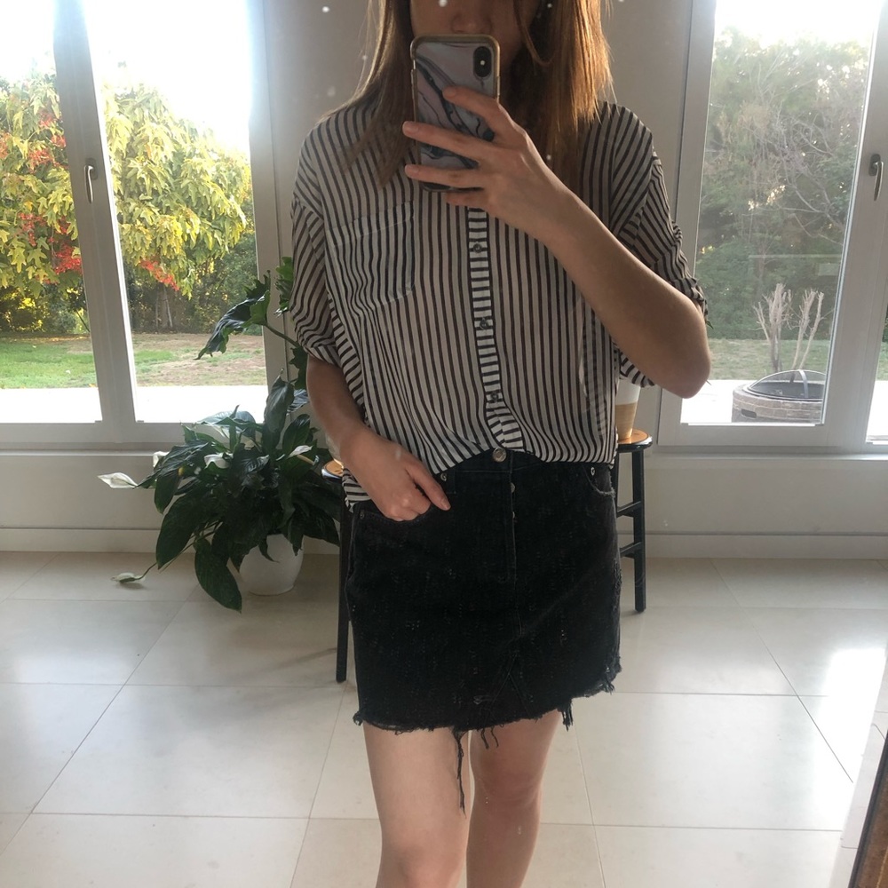 Boxy striped blouse